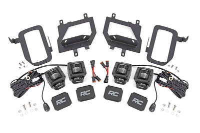 LED Light Kit | Fog Mount | Dual 2" Black Pairs | SAE | Ford F-150 (15-17) - The Suspension Specialists