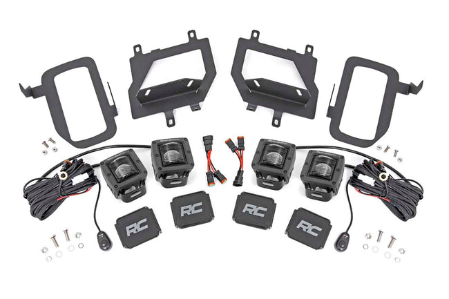 LED Light Kit | Fog Mount | Dual 2" Black Pairs | SAE | Ford F-150 (15-17) - The Suspension Specialists