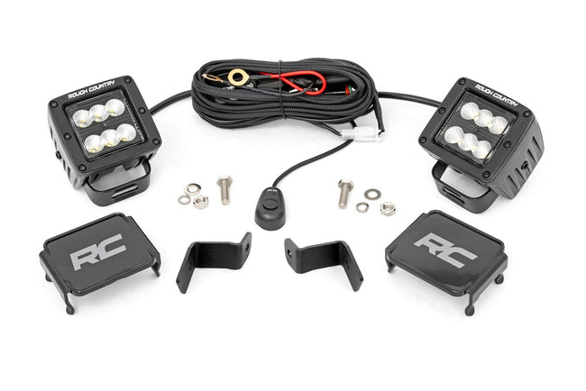LED Light Kit | Ditch Mount | 2" Black Pair | Flood | Ford F-150 (15-25)/F-150 Lightning (22-25) - The Suspension Specialists