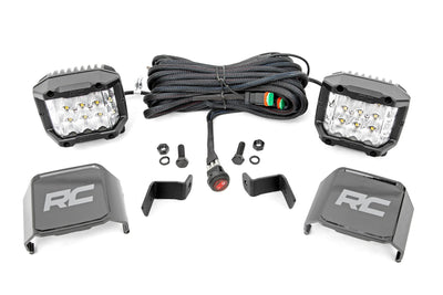 LED Light | Ditch Mount | 2" Chrome Pair | Wide Angle | Ford F-150 (15-24) - The Suspension Specialists
