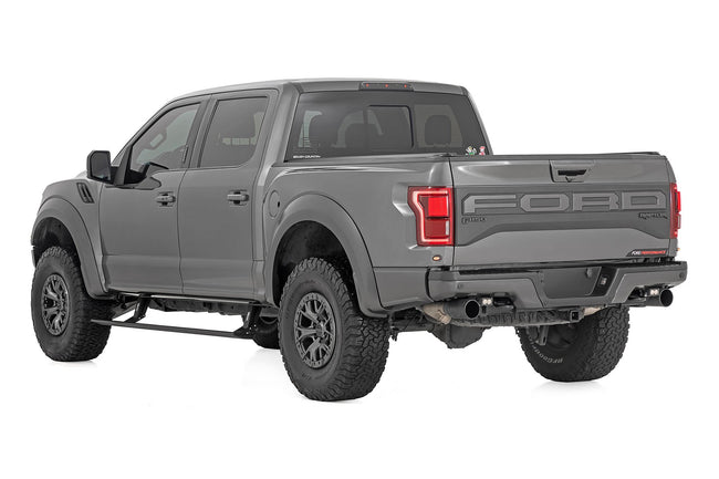 Rough Country Power Running Boards | Dual Electric Motor | Crew Cab | Ford F-150/Lightning/F-250/F-350/Raptor (15-24) - The Suspension Specialists