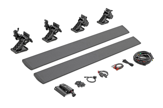 Rough Country Power Running Boards | Dual Electric Motor | Crew Cab | Ford F-150/Lightning/F-250/F-350/Raptor (15-24) - The Suspension Specialists