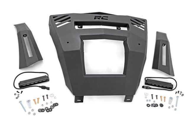 Rough Country Bumper | Front | 6" Black Slimline LED Pair | Can-Am Defender HD 8/HD 9/HD 10 - The Suspension Specialists