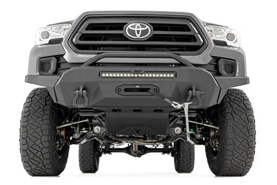 Rough Country Front Bumper | Hybrid | 20" Blk White DRL LED | Toyota Tacoma 2WD/4WD (16-23)