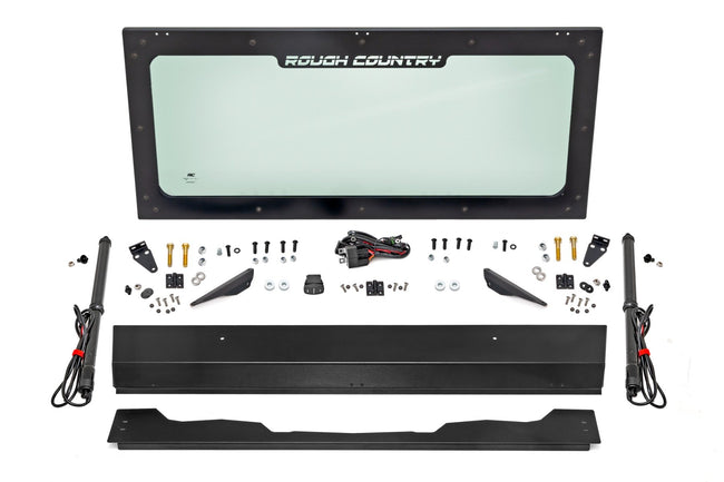 Rough Country Electric Tilt Windshield | Glass | Honda Pioneer 1000 - The Suspension Specialists