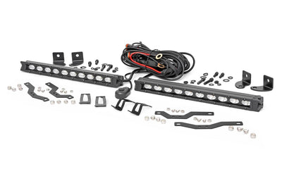 LED Light Kit | Grille Mount | 10" Black Slimline Pair | Ford F-150 (18-20) - The Suspension Specialists