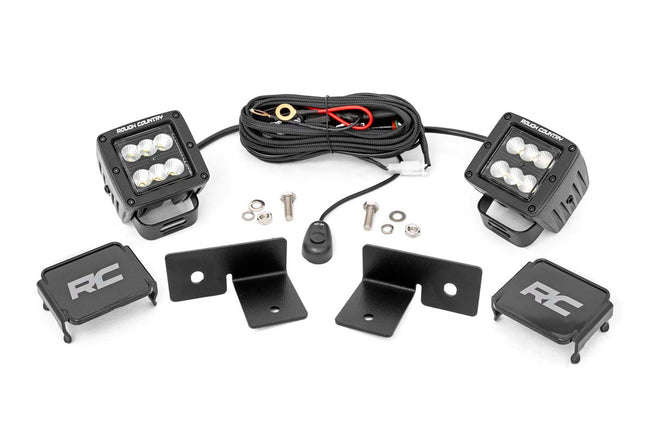 LED Light Kit | Under Bed Mount | 2" Black Pair | Spot | Polaris General XP 4 1000 - The Suspension Specialists