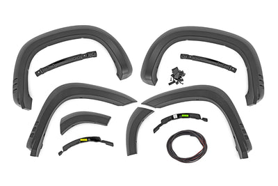 Rough Country Fender Flares | SF1 | GCN Victory Red | Chevy Silverado 1500 2WD/4WD (2019-2026 & Refresh)