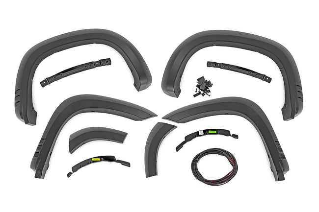 Rough Country Fender Flares | SF1 | GAN Silver Ice Metallic | Chevy Silverado 1500 2WD/4WD (2019-2026 & Refresh)