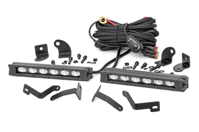 LED Light Kit | Bumper Mount | 6" Black Slimline Pair | Ford Ranger (19-23) - The Suspension Specialists