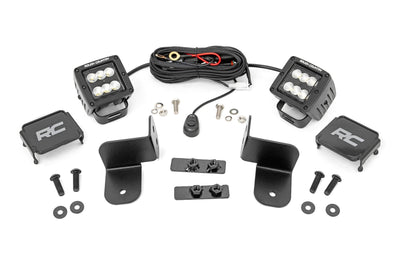 LED Light Kit | Rear Mount | 2" Black Pair | Flood | Polaris Ranger XP 1000 - The Suspension Specialists