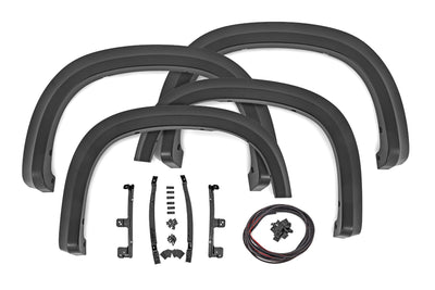 Rough Country Fender Flares | Sport | GAZ Summit White | Chevy Silverado 1500 2WD/4WD (2019-2026 & Refresh)