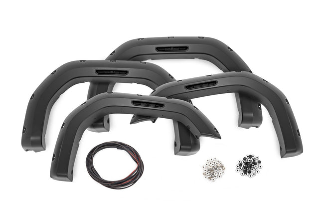 Rough Country Pocket Fender Flares | G6M Titanium Rush | GMC Sierra 2500 HD/Sierra 3500 HD (20-25) - The Suspension Specialists