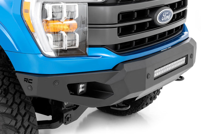High Clearance Front Bumper | LED Lights & Skid Plate | Ford F-150 (21-23) - The Suspension Specialists