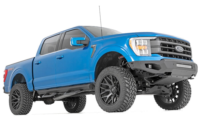 High Clearance Front Bumper | LED Lights & Skid Plate | Ford F-150 (21-23) - The Suspension Specialists