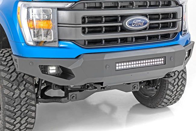 High Clearance Front Bumper | LED Lights & Skid Plate | Ford F-150 (21-23) - The Suspension Specialists