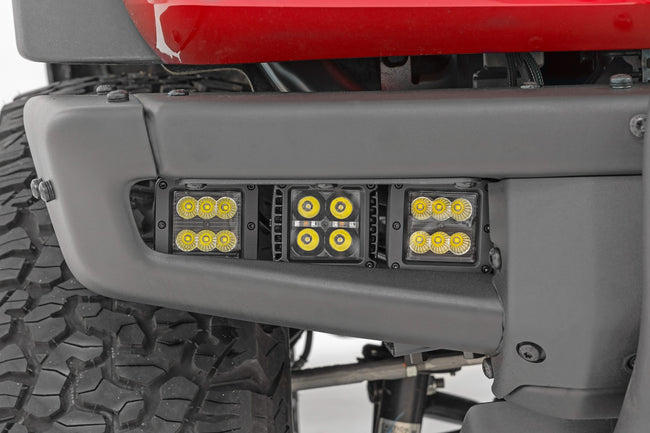 LED Light Kit | Fog Mount | Triple 2" Black Pair | Spot | Ford Bronco (21-25) - The Suspension Specialists