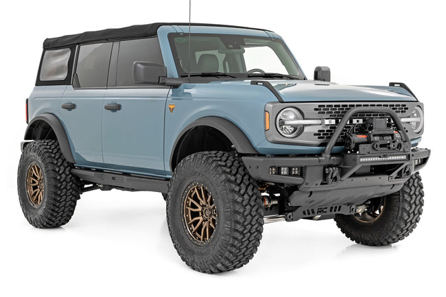 High Winch Mount | All Models | 20 Inch Black Single Row LED | Ford Bronco (21-25) - The Suspension Specialists