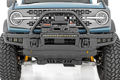 High Winch Mount | All Models | 12000S | 20 Inch Black Single Row LED | Ford Bronco (21-25) - The Suspension Specialists