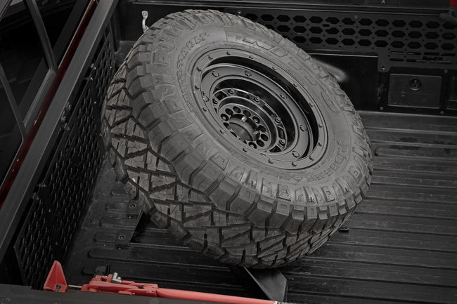 Bed Mount Spare Tire Carrier | Universal (5x5.5 6x5.5 6x135 & 5x5.0 Bolt Patterns) - The Suspension Specialists