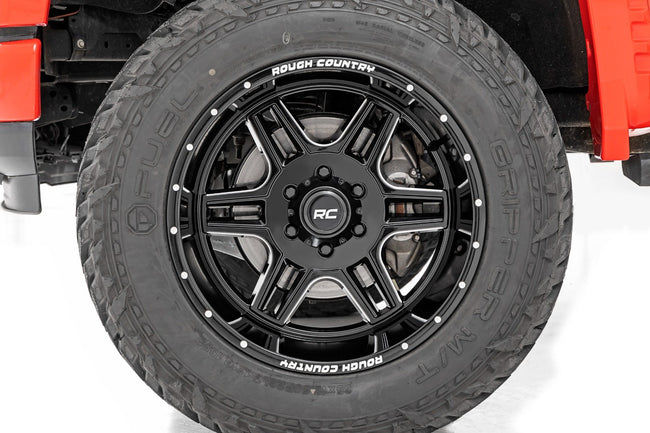 Rough Country 92 Series Wheel | Machined One-Piece | Gloss Black | 18x9 | 6x5.5 | +18mm - The Suspension Specialists
