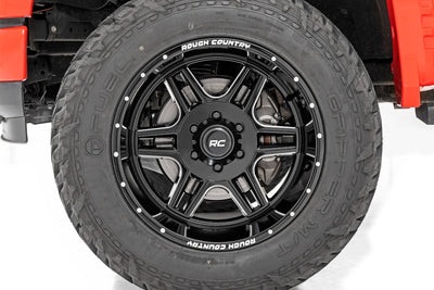 Rough Country 92 Series Wheel | Machined One-Piece | Gloss Black | 22x12 | 6x5.5 | -44mm - The Suspension Specialists