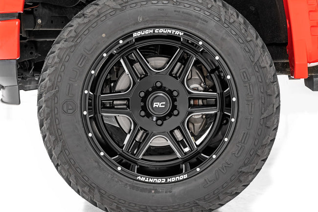 Rough Country 92 Series Wheel | Machined One-Piece | Gloss Black | 20x12 | 8x6.5 | -44mm - The Suspension Specialists