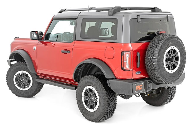 Oval Nerf Steps | 2-Door | Black | Ford Bronco (2 Door) 4WD (2021-2025) - The Suspension Specialists