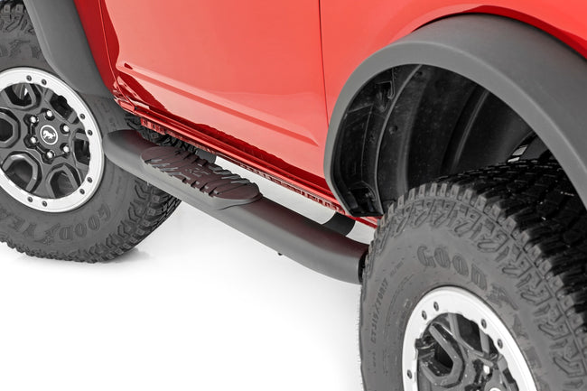 Oval Nerf Steps | 2-Door | Black | Ford Bronco (2 Door) 4WD (2021-2025) - The Suspension Specialists