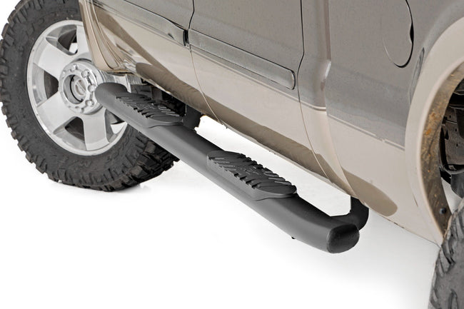 Oval Nerf Step | Crew Cab | Black | Ford F-250/F-350 Super Duty (99-16) - The Suspension Specialists