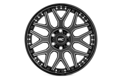 Rough Country 95 Series Wheel | Machined One-Piece | Gloss Black | 20x10 | 6x135 | -19mm - The Suspension Specialists