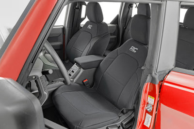 Seat Covers | Bucket Seats |W/Fold Down RR Armrest |FR & RR | 4DR | Ford Bronco (21-25) - The Suspension Specialists