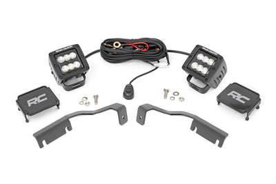 LED Light Kit | Ditch Mount | 2" Black Pair | Flood | Nissan Frontier (22-25)