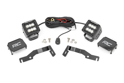LED Light Kit | Ditch Mount | 2" Black Pair | Flood | Toyota Tacoma (24-25)