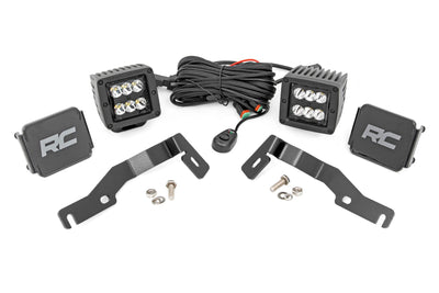 LED Light Kit | Ditch Mount | 2" Black Pair | Spot | Toyota Tacoma (24-25)