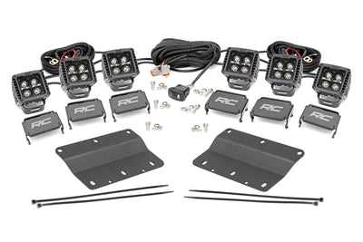 LED Light Kit | Fog Mount | Triple 2" Black Pair | Amber DRL | Ford Bronco (21-25) - The Suspension Specialists
