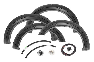 Rough Country Defender Pocket Fender Flares | PQ Race Red | Ford F-250/F-350 Super Duty (23-25) - The Suspension Specialists