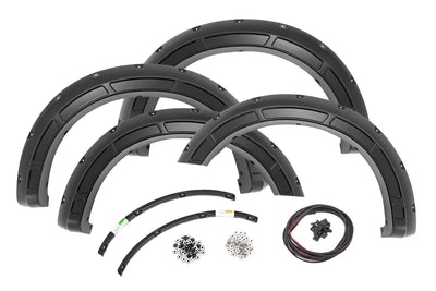 Rough Country Defender Pocket Fender Flares | D1 Stone Gray | Ford F-250/F-350 Super Duty (23-25) - The Suspension Specialists