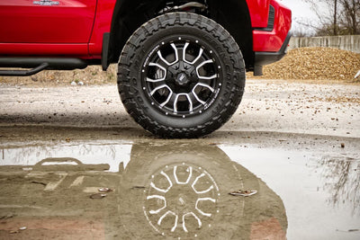 Rough Country 93 Series Wheel | One-Piece | Machined Black | 20x10 | 6x5.5/6x135 | -18mm - The Suspension Specialists