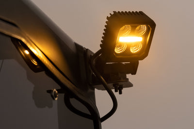 Black Series LED Light Pair | 2 Inch | Flood | Swivel Mount - The Suspension Specialists