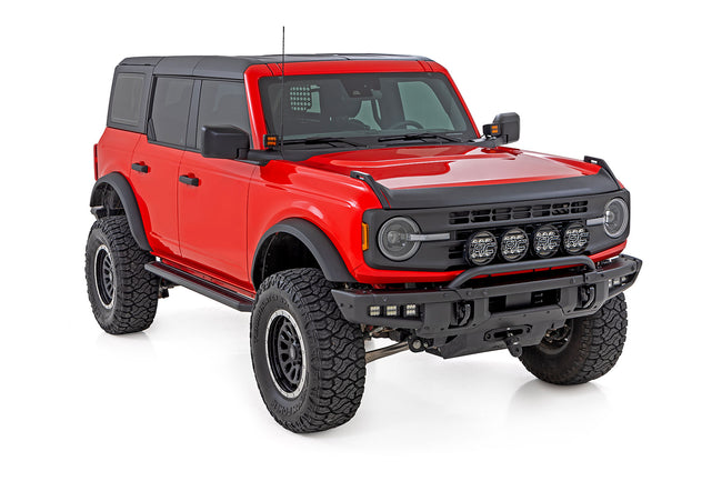 Rough Country 2 Inch LED Light Pods | Spot Beam | Amber Lens | Square - The Suspension Specialists