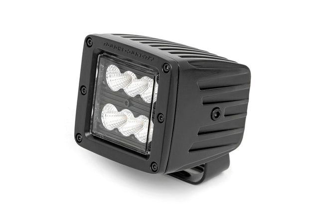 Rough Country 2 Inch Black Series LED Light Pods  | Pair | Flood - The Suspension Specialists