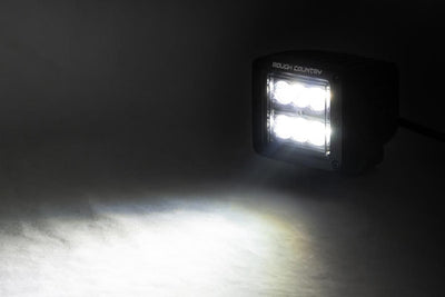 Rough Country 2 Inch Black Series LED Light Pods | Spot | Square - The Suspension Specialists