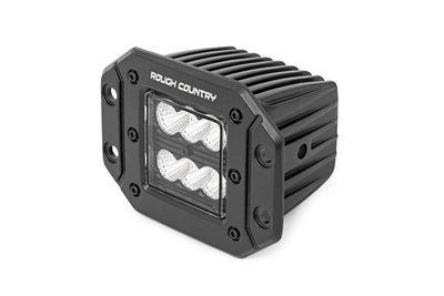 Rough Country 2 Inch Black Series LED Light Pods | Spot | Flush Mount - The Suspension Specialists