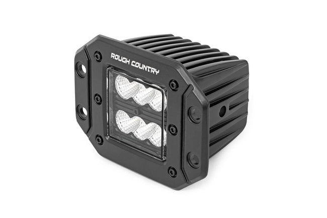 Rough Country 2 Inch Black Series LED Light Pods | Spot | Flush Mount - The Suspension Specialists