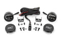 Rough Country Black Series Round LED Light Pair | 3.5 Inch | Amber DRL - The Suspension Specialists