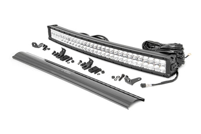Rough Country 30 Inch Chrome Series LED Light Bar | Curved | Dual Row | Cool White DRL - The Suspension Specialists