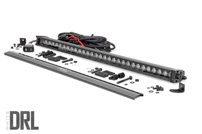 Rough Country 30 Inch Black Series LED Light Bar | Single Row | Cool White DRL - The Suspension Specialists