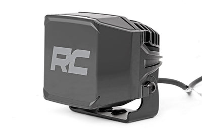 Rough Country 3 Inch Chrome Series LED Lights | Wide Angle Osram | Pair - The Suspension Specialists