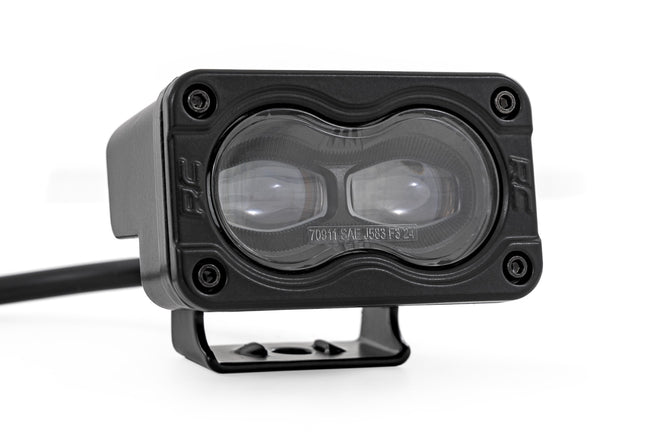 3x1.75 Inch Black Series | Yellow | LED Slim Aux | SAE Fog | Pair - The Suspension Specialists
